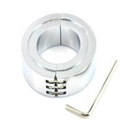 3 Size Large Heavy Duty Male Ball Scrotum Stretcher Metal Penis Lock Bondage Cock Ring Delay Ejaculation BDSM Sex Toy Men White Inner Dia 50Mm