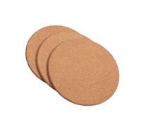 3 Size Round Coaster Absorbent Trivet Made of Cork for Glasses Plants Mugs Drinks Pans (3 Pieces 160 * 10mm)