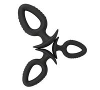 3 Size Silicone Anal Plug Heart Shaped Hollow Butt Plug Trainer Massage Anus Expansion Sex Products BDSM Toys for Men Women Gay Black S