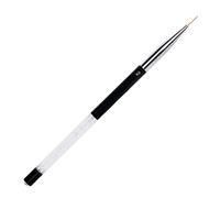 3 Sizes 1Pcs Nail Art Liner Pen Brush Nail Drawing Painting Manicure Tool Nails Dotting Painting Drawing Pens for Home Salon DIY Designs (Black Rod White Diamond Line Pen 2#)