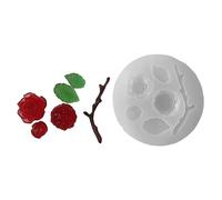 3 Sizes 3D Crystal Rose Flower Ornament Silicone Mold Suitable for Epoxy Resin Jewelry Making Home Decor Ornament Molds for Epoxy Resin