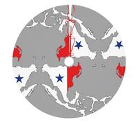 3 Sizes Of Thickened Panama Topographic Flag Map Print Christmas Tree Skirts,Suitable For Christmas Tree Holiday Party Decoration.