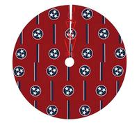 3 Sizes Of Thickened Tennessee State Flag Print Christmas Tree Skirts,Suitable For Christmas Tree Holiday Party Decoration.