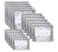 3 Sizes Re-sealable Aluminium Foil Cooler Pouches, Frozen Meat Long Lasting Freshness, Cooler Pouches for Meat, Vegetables, Milk, Sandwiches, Pack of 15