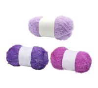 3 Skeins 50g Sparkly Scrubby Yarn for Dishcloths 100% Polyester Yarn Quick Dry Dishcloth Crochet Knitting Yarn Assorted Color Scrubby Crochet Yarn