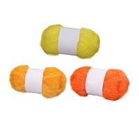 3 Skeins 50g Sparkly Scrubby Yarn for Dishcloths 100% Polyester Yarn Quick Dry Dishcloth Crochet Knitting Yarn Assorted Color Scrubby Crochet Yarn