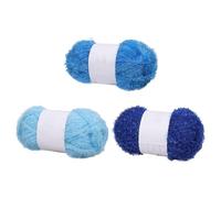 3 Skeins 50g Sparkly Scrubby Yarn for Dishcloths 100% Polyester Yarn Quick Dry Dishcloth Crochet Knitting Yarn Assorted Color Scrubby Crochet Yarn