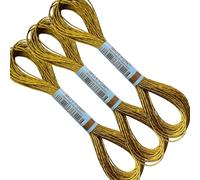 3 Skeins Embroidery Thread, Metallic Embroidery Floss Set, Polyester Cross-Stitch Threads for Hand Embroidery, String Art(E3852)