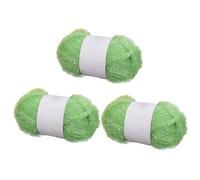 3 Skeins Scrubby Yarn for Dishcloths 100% Polyester Dish Scrubby Sparkle Yarn Metallic Glitter Knitting Yarn Bundle DIY Cleaning Tool Crochet & Knitting Supplies - 50g/Skein