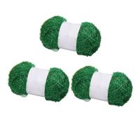 3 Skeins Scrubby Yarn for Dishcloths 100% Polyester Dish Scrubby Sparkle Yarn Metallic Glitter Knitting Yarn Bundle DIY Cleaning Tool Crochet & Knitting Supplies - 50g/Skein