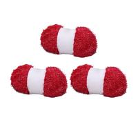3 Skeins Scrubby Yarn for Dishcloths 100% Polyester Dish Scrubby Sparkle Yarn Metallic Glitter Knitting Yarn Bundle DIY Cleaning Tool Crochet & Knitting Supplies - 50g/Skein