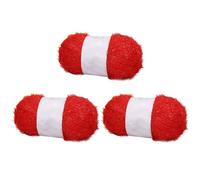 3 Skeins Scrubby Yarn for Dishcloths 100% Polyester Dish Scrubby Sparkle Yarn Metallic Glitter Knitting Yarn Bundle DIY Cleaning Tool Crochet & Knitting Supplies - 50g/Skein