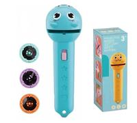 3 Slide Films Projection Torch Light Toy-24 Random Patterns, Reusable Projection Torch Transform Enchanting Wonderland, Creative Story Beam Fun Entertainment Gift (Blue)