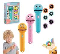 3 Slide Films Projection Torch Light Toy-48 Random Patterns, Torch Projector Flashlight for Kids, Endless Learning Flashlight Projector, with Creative Story Beam, Fun Entertainment Gift (#3pcs)