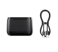 3-Slot Battery Charging Dock Station with Power Cable for 13 Black Compact Designing Travel Charging Base