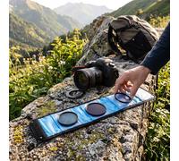 3 Slot Camera Filter Storage Bag, Weather Resistant Nylon Camera Filter Wallet, Holds Square or Round Filters up to 86mm Wide and 100mm Tall, Designed for A and P Series Filters, w