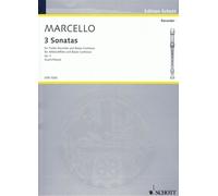 3 Sonatas aus op. 2 treble recorder and basso continuo Marcello Schott Music Sad