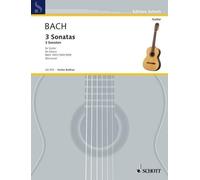 3 Sonatas for Guitar Solo: From Sonata for Violin, Bwv - Paperback NEW From Son