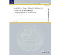 3 Sonatas of the Italian Baroque: treble recorder (flute) and basso continuo.