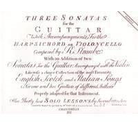 3 Sonatas Performing score guitar, voice and harpsichord (intermediate - advance