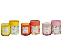 3 Soy Wax Scented Candles Rose / Persimmon / Lemon Balm COLORFUL BARREL