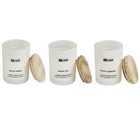 3 Soy Wax Scented Candles White Amber / White Tea / White Jasmine SIMPLICITY
