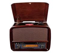 3-Speed Turntable With Vinyl Playback, Wireless Bluetooth, CD, Radio, U Disk, Audio Input, OutputPhonograph Record Player With 4 Speakers For Home Decoration kxtmm