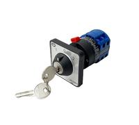 3-speed universal key switch LW26-20/2S rotary switch single hole installation silver point 20A 690V