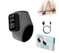 3 Speeds 3 Heating Levels Foot Massager, Triple Therapy Foot Massager, Heated Foot Massagers, Foot Renew Triple Method Massager, Portable Cordless Ankle Massager, Heated Ankle Brace (C-Grey*1)