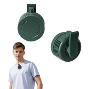 3 Speeds Clip On Fan Waist & Neck, Portable Silent Mini Bladeless Whirlwind Fan for Waist Clip, Rechargeable Clip-On Hands-Free Fans, Bladeless Ultra-Quiet Cooling Fanss for Outdoor&Travel (B-green)