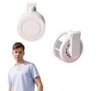 3 Speeds Clip On Fan Waist & Neck, Portable Silent Mini Bladeless Whirlwind Fan for Waist Clip, Rechargeable Clip-On Hands-Free Fans, Bladeless Ultra-Quiet Cooling Fanss for Outdoor&Travel (B-white)