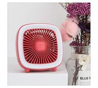 3 Speeds Rechargeable Retro Cool Mini Fan TV Type with LED Light Desktop Table(white-Dinosaur Doodle4)