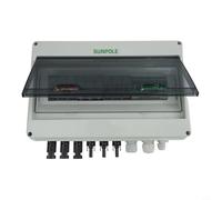 3-Split Junction Box for Solar Panel, 1500V 30A IP67 Photovoltaic Module Confluence Box with PC Material and Red Copper Silver Plated Inner