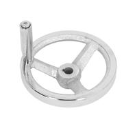 3 Spoke 12x125MM Lathe Hand Wheel with Revolving Handle Cast Iron Round Handwheel for Lathe Grinding Machine