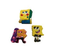 3 SpongeBob Shoe Charms For Crocs & Jibbitz Wristbands