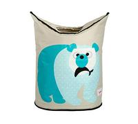 3 Sprouts Baby Laundry Basket with Handles/Lid - Sturdy Washing Basket for Nursery, Kids Toy Storage Organizer, Large Laundry Hamper, Polar Bear