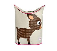 3 Sprouts Baby Laundry Basket with Handles/Lid - Sturdy Washing Basket for Nursery, Kids Toy Storage Organizer, Large Laundry Hamper, Deer
