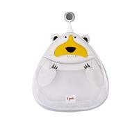 3 Sprouts Baby Bath Toy Bag for Bath Toys - Large Hanging Organiser Bathroom Storage Net, Wall Hanging Bath Tidy, Polar Bear