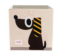 3 Sprouts Toy Storage Cube - 13 inch Kids Cube Storage Box - Collapsible Fabric Organiser Bin for for Nursery, Children’s Room, Kids Playroom, Dog