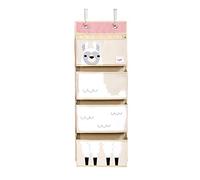 3 Sprouts Kids Over the Door Organizer, 4-Pocket Hanging Storage, Llama