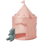 3 Sprouts Kids Play Tent, Ages 3 to 10, Recycled Fabric, Pink | indoor playhouse; playroom bedroom use; pretend play space; reading nook; cozy hideaway; room decor; imaginative play.