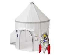 3 Sprouts Kids Play Tent, Ages 3 to 10, Recycled Fabric, Rocket
