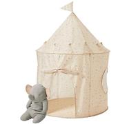3 Sprouts Kids Play Tent - Sustainable Recycled Fabric - Fun Spacious Childs Playhouse for Indoor Games for Boys & Girls - Durable Fort Pop Up House for Toddlers & Children Age 3-10 - Terrazzo Beige