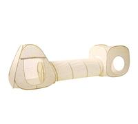 3 Sprouts Kids Play Tent & Tunnel Set, 3-in-1 Indoor Pop-Up, Terrazzo Beige