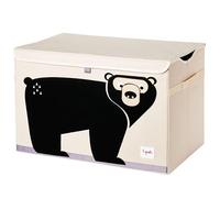 3 Sprouts Large Toy Chest, Collapsible Toy Box, Lid & Handles, Bear