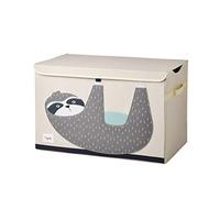 3 Sprouts Large Toy Chest with Lid and Handles - Sturdy Toy Box Storage Organiser for Boys & Girls, Spacious Collapsible Fabric Toy Chest Storage Box, Sloth
