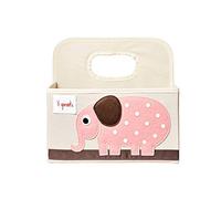 3 Sprouts Nappy Caddy, Newborn Essentials Diaper Caddy, Sturdy Portable Baby Caddy Storage Basket with Compartments，Nappy Caddy Organiser, Baby Shower Gifts for Newborn, Elephant