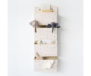 3 Sprouts Over the Door Organizer, 4 Pockets, 2 Hooks, Terrazzo Cream
