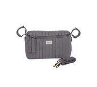 3 Sprouts Quilted Stroller Organizer with Cup Holder, Grey
