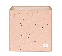 3 Sprouts Recycled Fabric Storage Cube - Foldable Cube Storage Box for Kallax Units, 33x33 Canvas Organizer, Kids Toy Storage - Terrazzo Clay